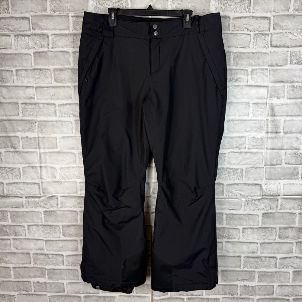 Columbia Omni-Tech Black Ski Pants Womens XL Short Waterproof Insulated Snow